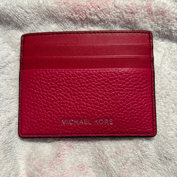 Michael Kors Cooper Card Case In Vibrant Red NWT (MSRP $78) - Picture 1 of 8